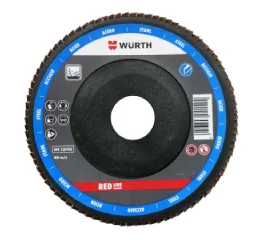 Disco Flap em Aço para Desbaste Rápido Grão 40 115 mm Wurth